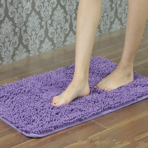 Microfiber anti Slip Bath Mat- Purple Apricot