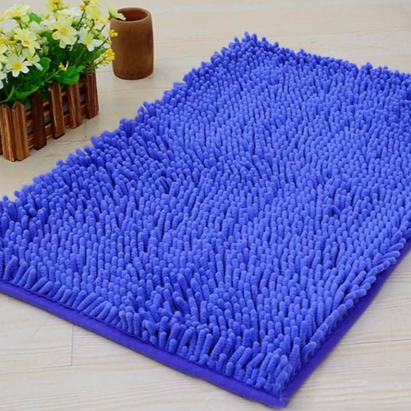 Microfiber anti Slip Bath Mat-10427Royal Blue Bath Mats Apricot   