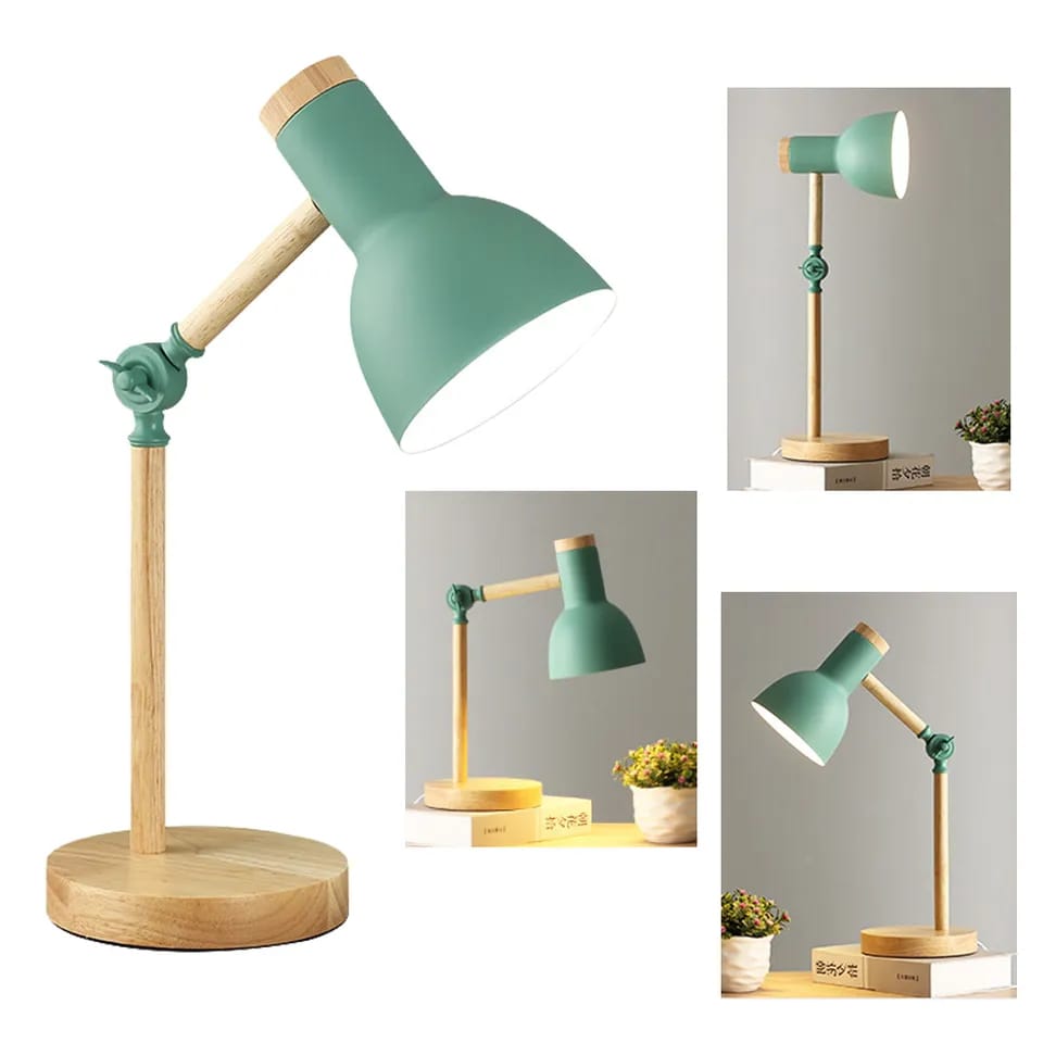 Nordic Wooden Table Lamp-White Apricot