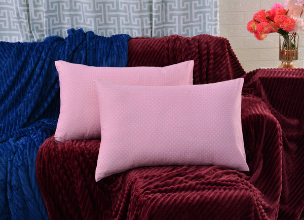Pillows Pair Pink Polka Dot Apricot