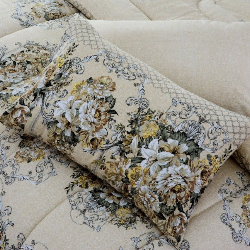 Printed & Quilted Pillow-DB156 FILLINGS The Apricot Linen   