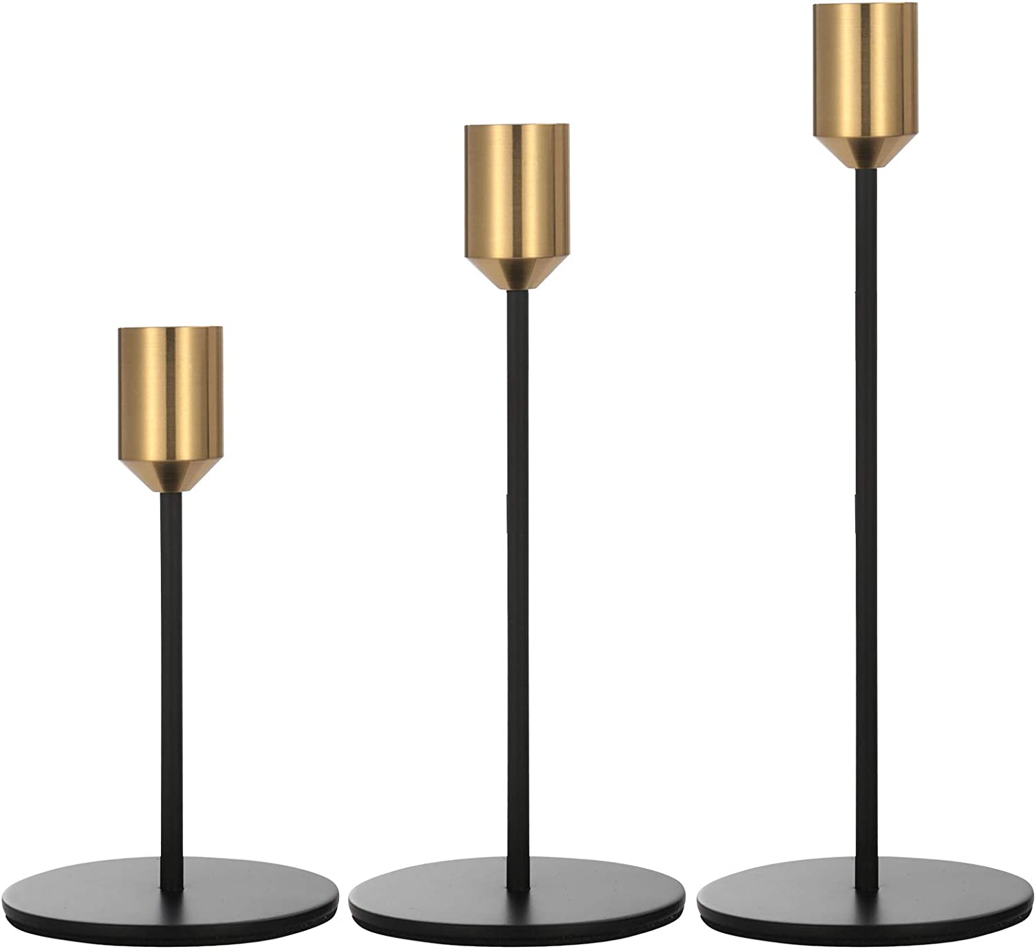 Set of 3 Metal Candle Holder-Golden Cups(2102) Apricot