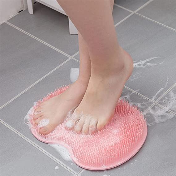 Shower Foot & Back Scrubber Massage Mat-Sky Blue (5017) Apricot