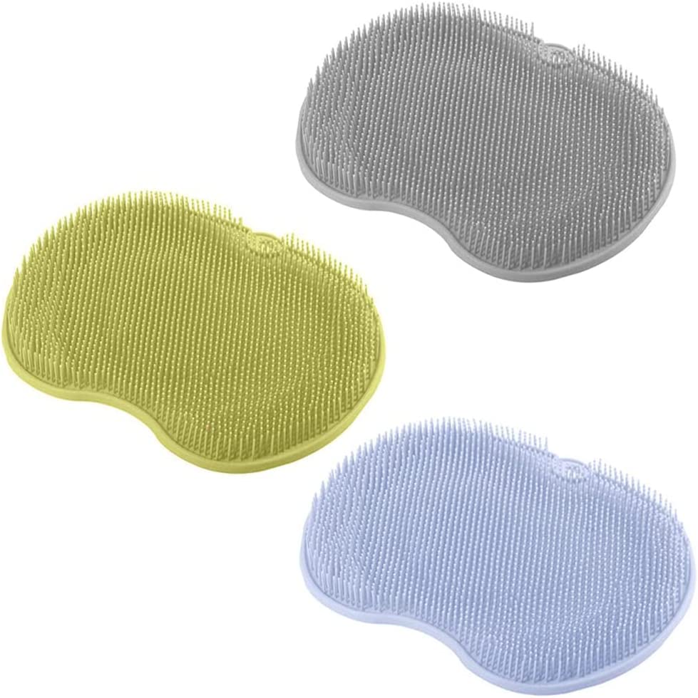 Shower Foot & Back Scrubber Massage Mat-Sky Blue (5017) Apricot