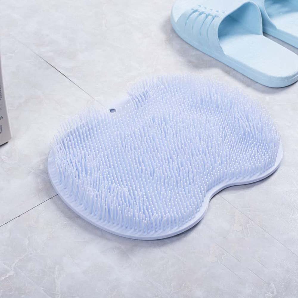 Shower Foot & Back Scrubber Massage Mat-(5017)  Apricot Blue  