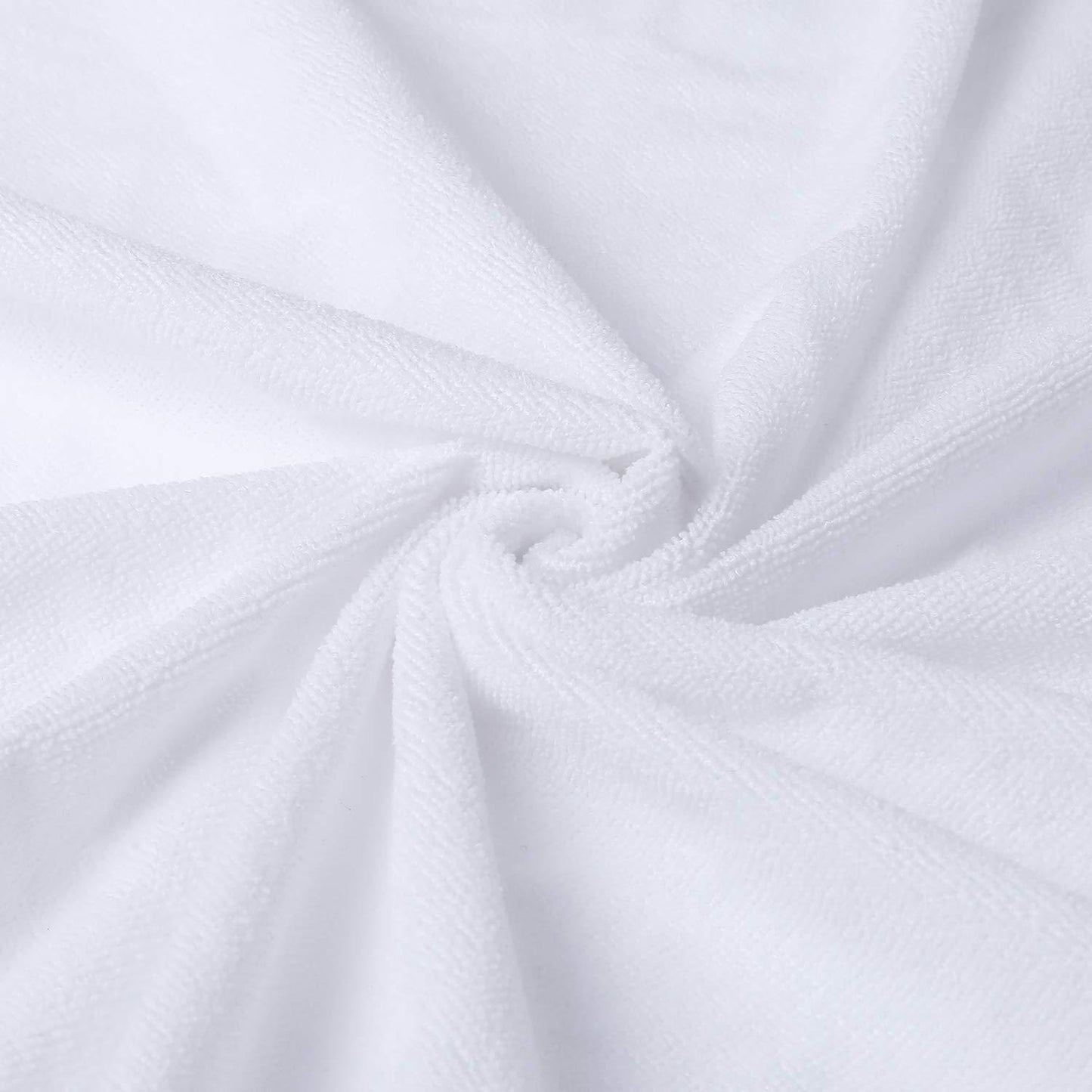 Terry Waterproof Mattress Protector- White Apricot