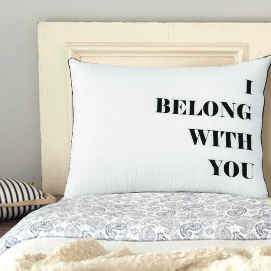 Text Pillow-Belongs You & Me  Apricot 1 PC  