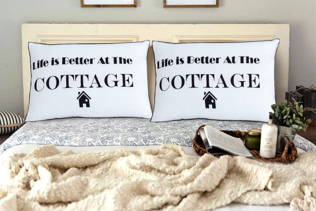 Text Pillow-Cottage  Apricot   