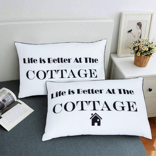 Text Pillow-Cottage  Apricot   